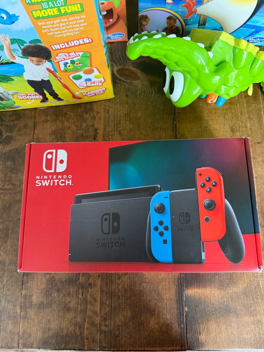 Nintendo Switch Console with Blue and Red Joy-Con Complete in Box